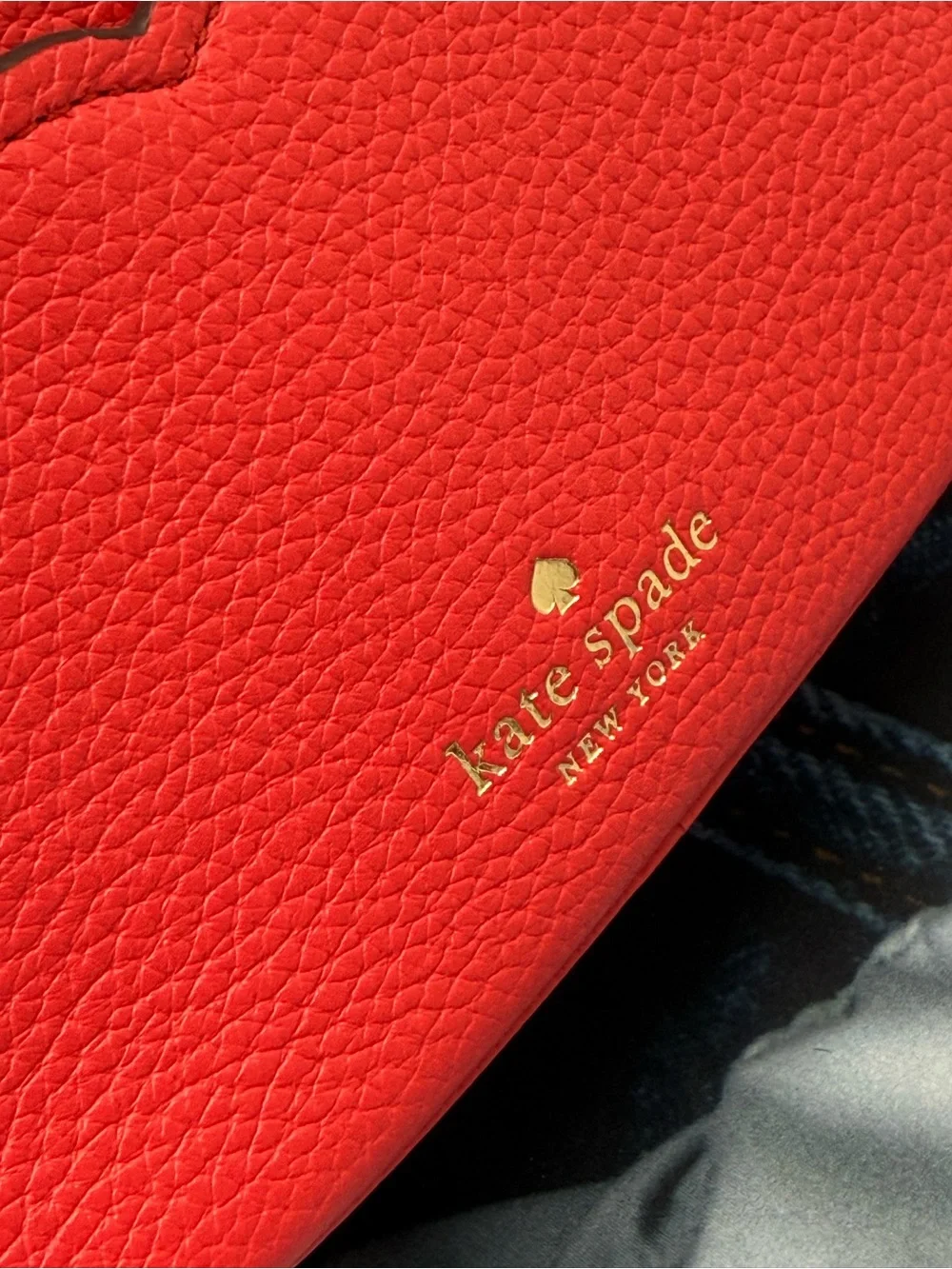 (new+tag) Kate Spade Red/Pink Pebbled Leather Crossbody Bag Adjustable Strap